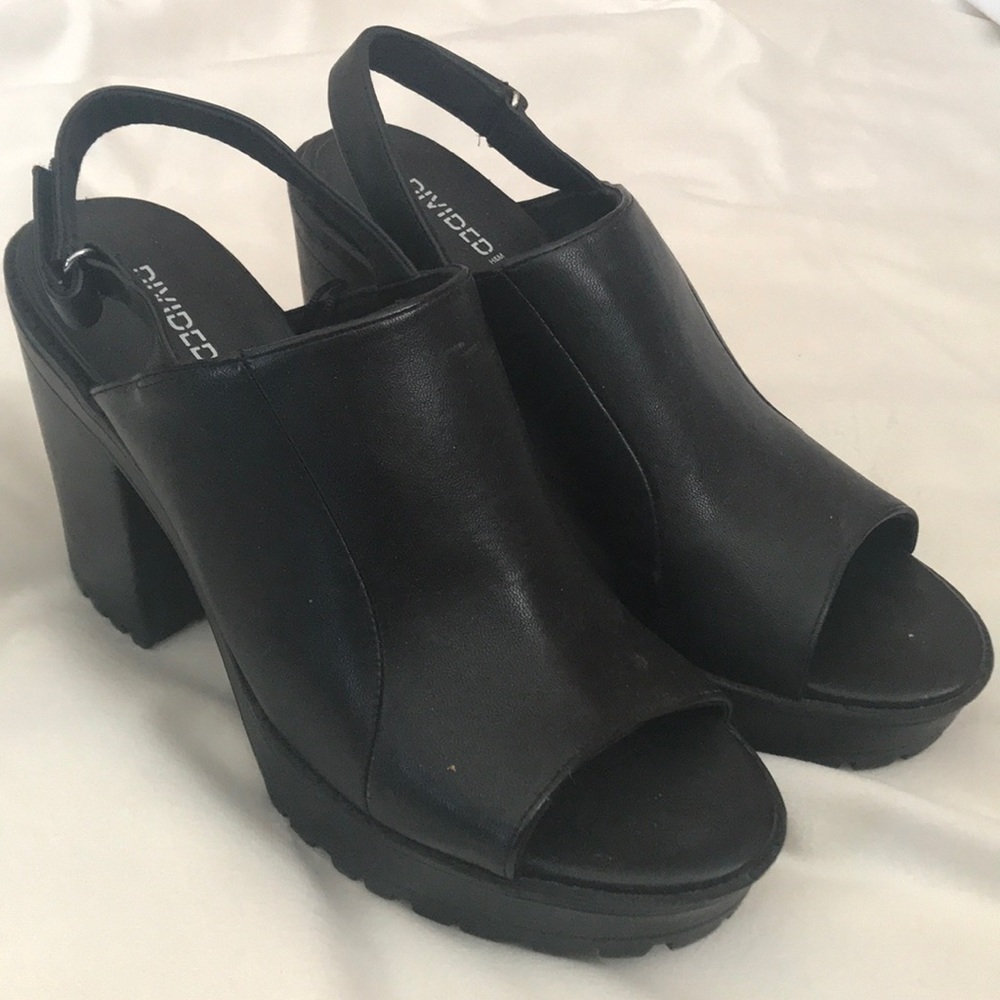 H&M DIVIDED Women’s Chunky Platform Peep-toe Heel